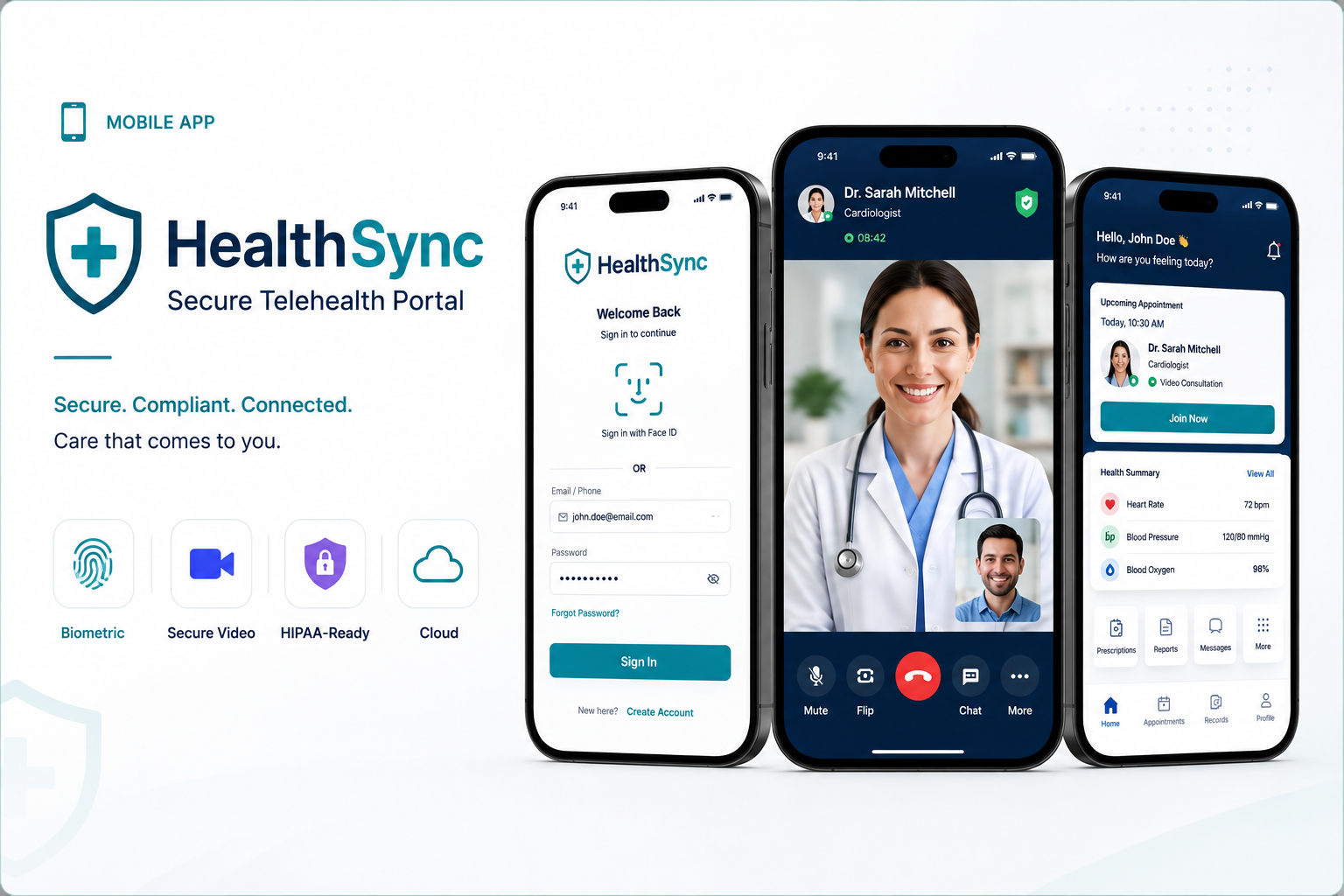 HealthSync Secure Telehealth Portal